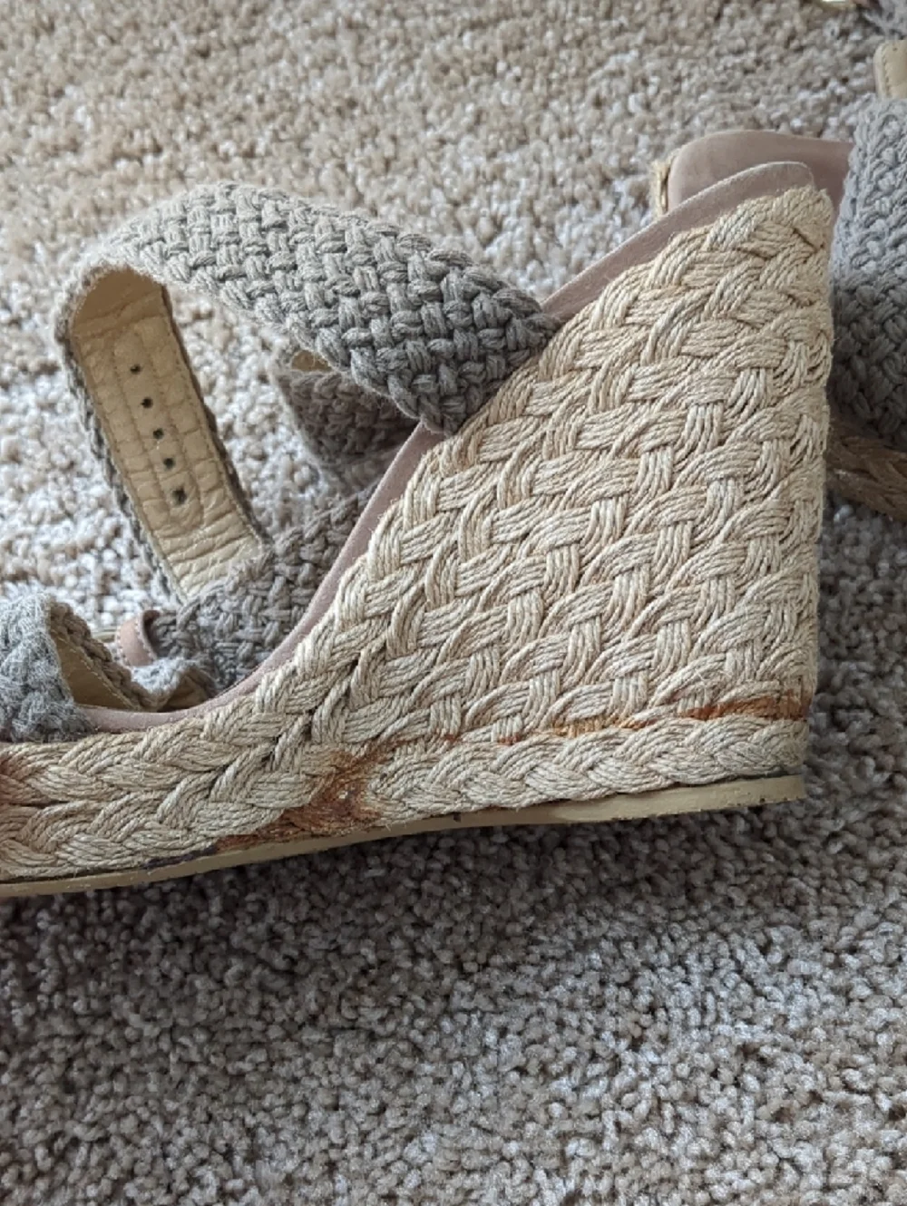 Stuart Weitzman Alexa Braided Espadrille Wedge size 8 - Picture 4 of 6